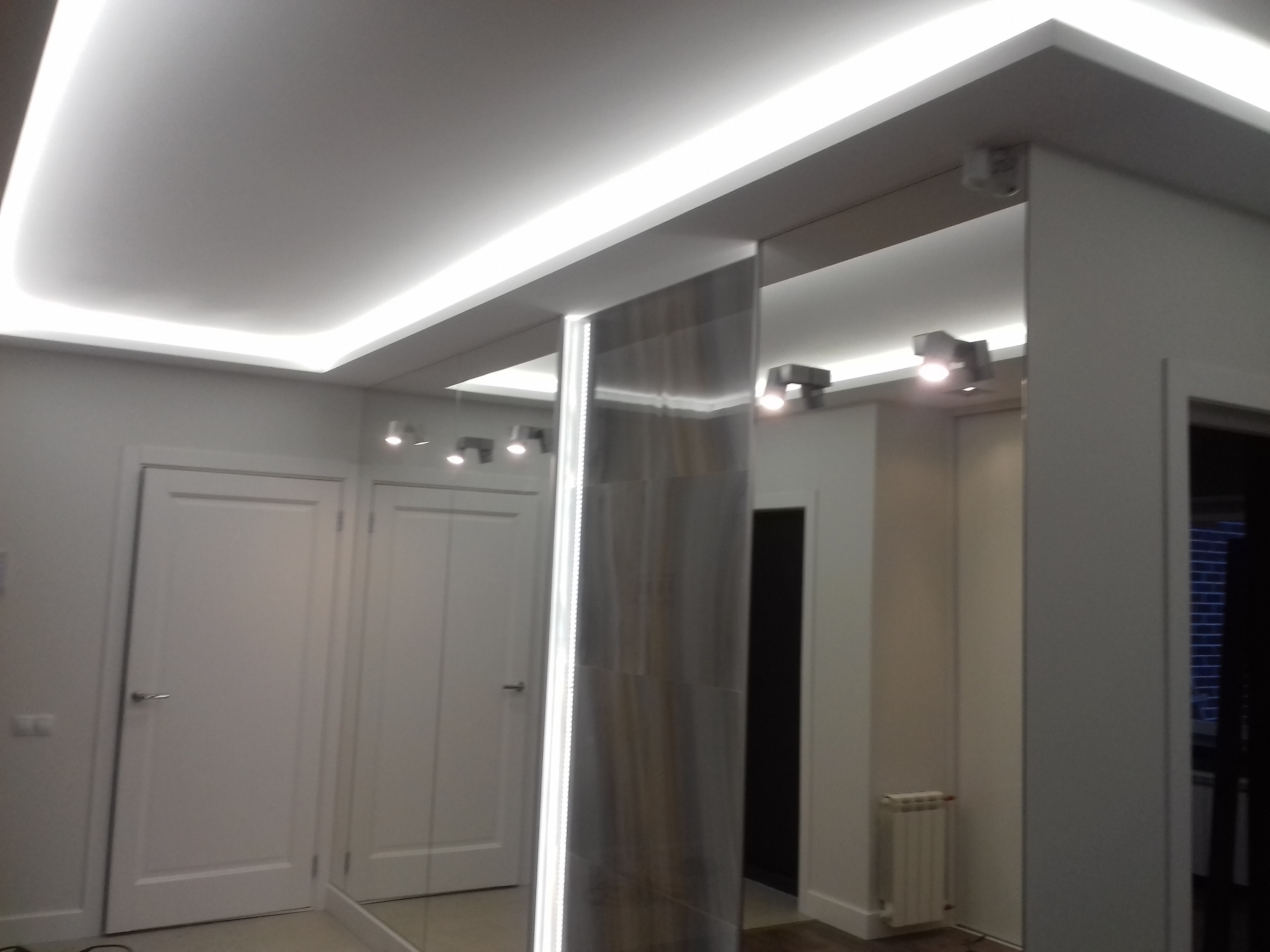 Установка светильников